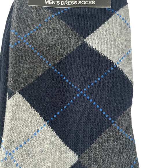 Mens Gift Set Perry Ellis Belt Alfani Tie Argyle Socks Sakkas Gray Black NWT - Picture 4 of 10